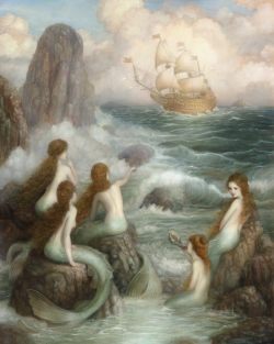 megarah-moon:    “The Five Sisters” by Annie Stegg    From Hans Christian Andersen’s “The Little Mermaid”   