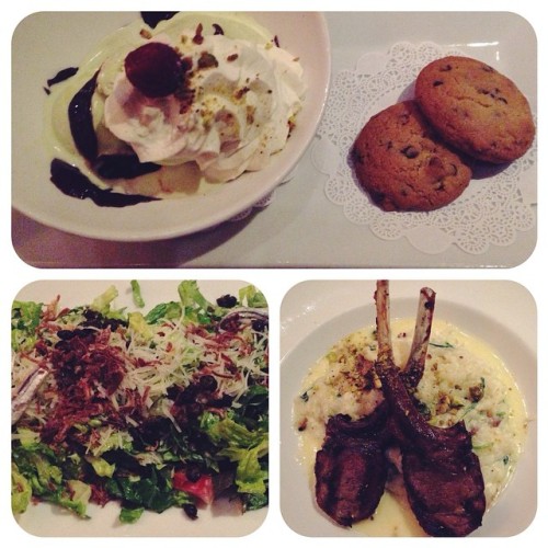 Lovely #dinner at Adelle&rsquo;s in Wheaton. Most perfect #lambchop #risotto with goat cheese ro