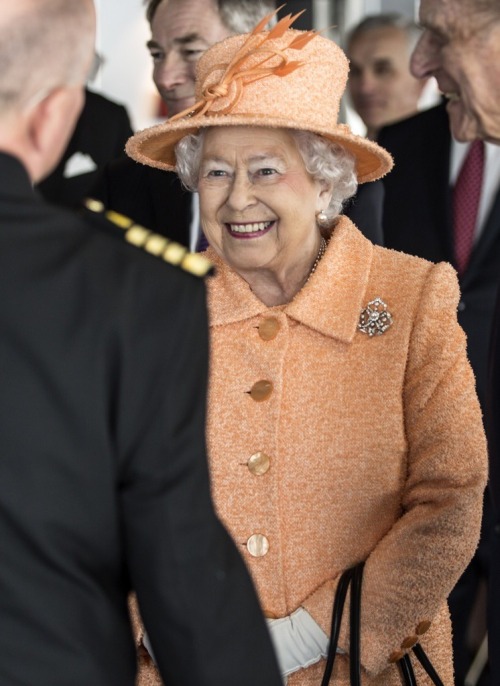 Queen Elizabeth II and Prince Philip, Duke of Edinburgh attended the official naming ceremony of ‘Br