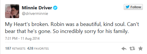 manhattanofficial:  Celebrities React to Death of Robin Williams on Twitter