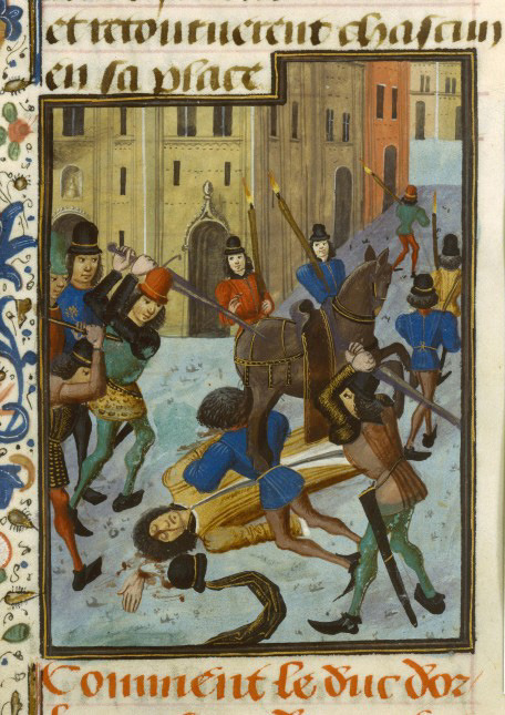 The assassination of Louis d'Orléans, November 23, 1407.