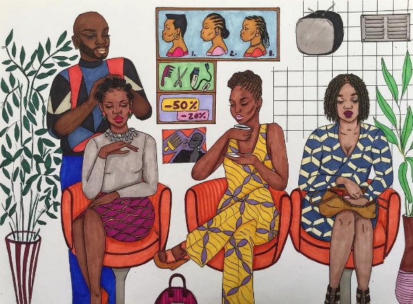 wetheurban: Black Woman Illustrations by Ben Biyayenda 17 year-old artist Ben Biyayenda’s