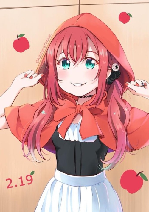 kotori-lazer:  Wittle Wed Wooby Hood  Aiai is super cute