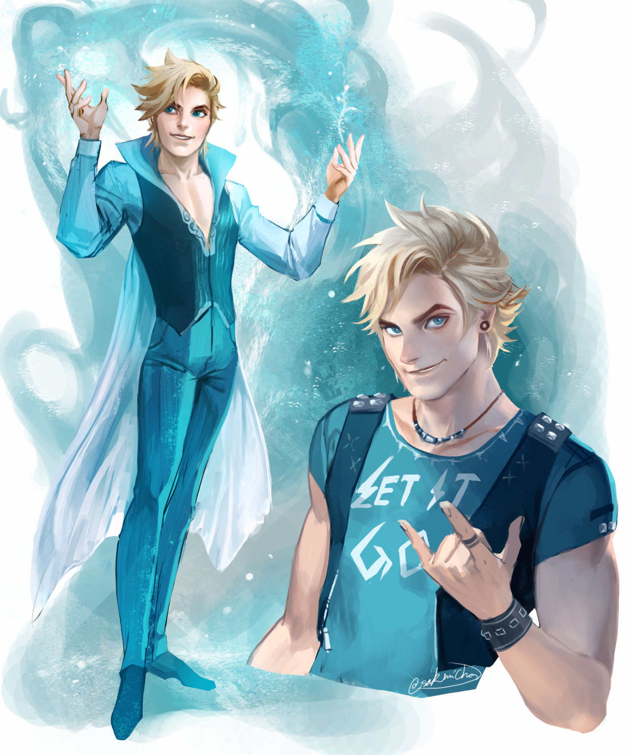 sakimichan:  So This is my Gender bend version of Else and Jack (OTP lol), Jackie