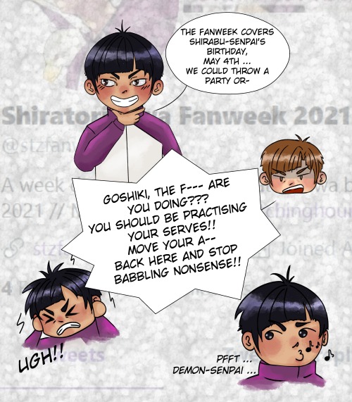 stzfanweek: stzfanweek: ☆。★ﾟ♪ Goshiki has an important announcement to make… SHIRATORIZAWA FA