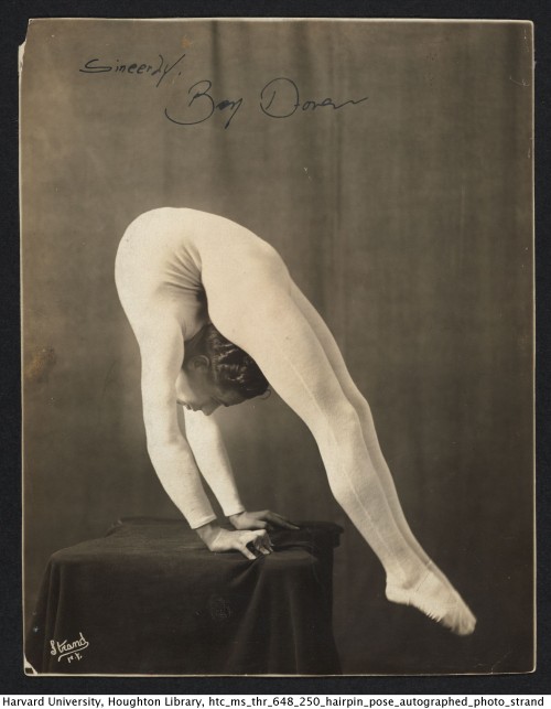 Photo of Ben Dova from the Burns M. Kattenberg collection on contortion. MS Thr 648 (250) Harvard Th