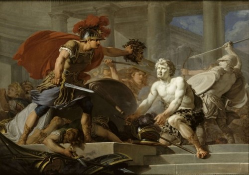 classic-art:Phineus Interrupting the Wedding Banquet of Perseus and AndromedaHugues Taraval, 1766