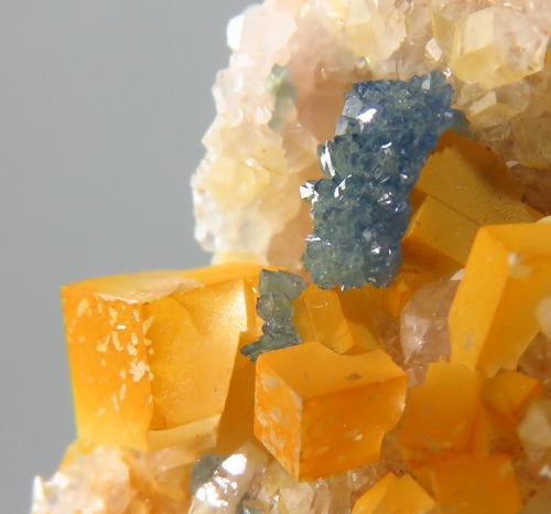 Scorodite on Fluorite - Clara Mine, Wolfach, Black Forest, Baden-Württemberg, Germany