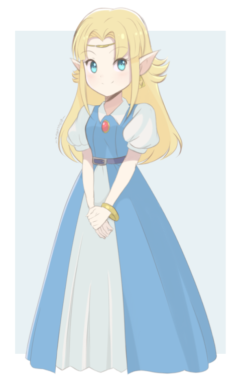 Colored Sketch of Princess Zelda in her look from a Link to the Past! Check out my Twitter for more 