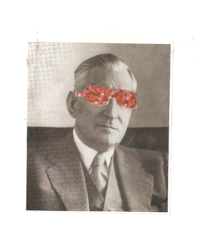 Sunglasses indoorOriginal handmade collage 12cm x 17cm from my “LIBLUETA”.