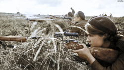 vintageeveryday:  Women in the Second World War – 34 stunning colorized photos of Soviet female snipers in the 1940s