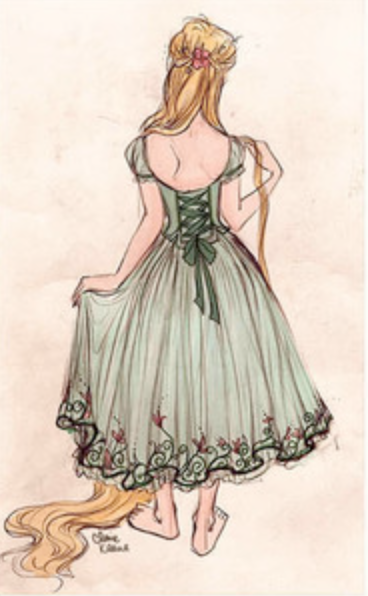 Early concept art for Rapunzel by Claire Keane 