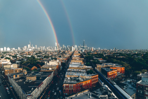 Double rainbow last night in Chicago.