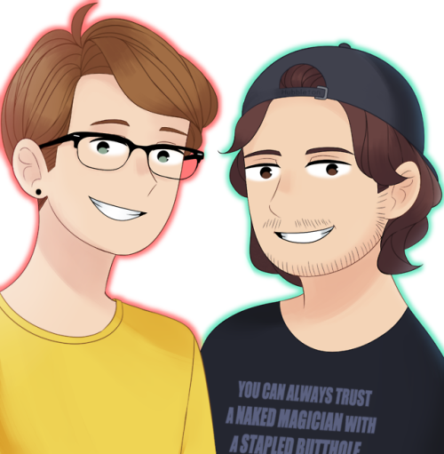 I tried™ drawing the boys in my “usual” style but I’m not even sure if I got Ryan’s current hairstyl