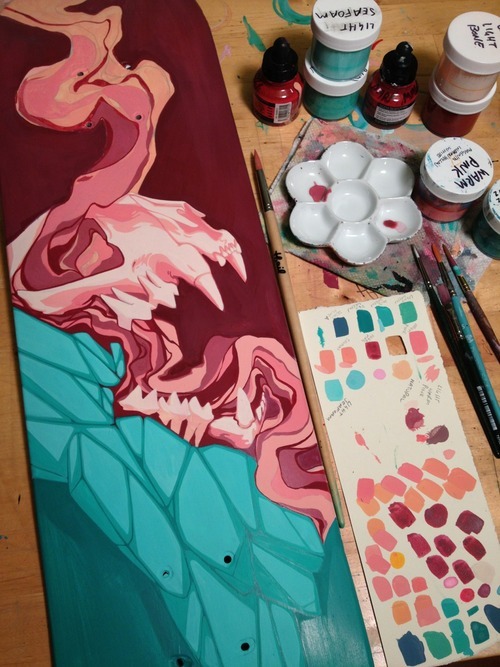 martinekenblog:  T.S. Claire is a self-taught Los Angeles based painter, who has quickly become one of the city’s most unique and carefully watched artists. More here Follow Martineken Blog on:FacebookTwitterPinterest 