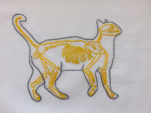 brerfly: My second skeleton cat is done but now I have to figure out how to frame it. *These are now