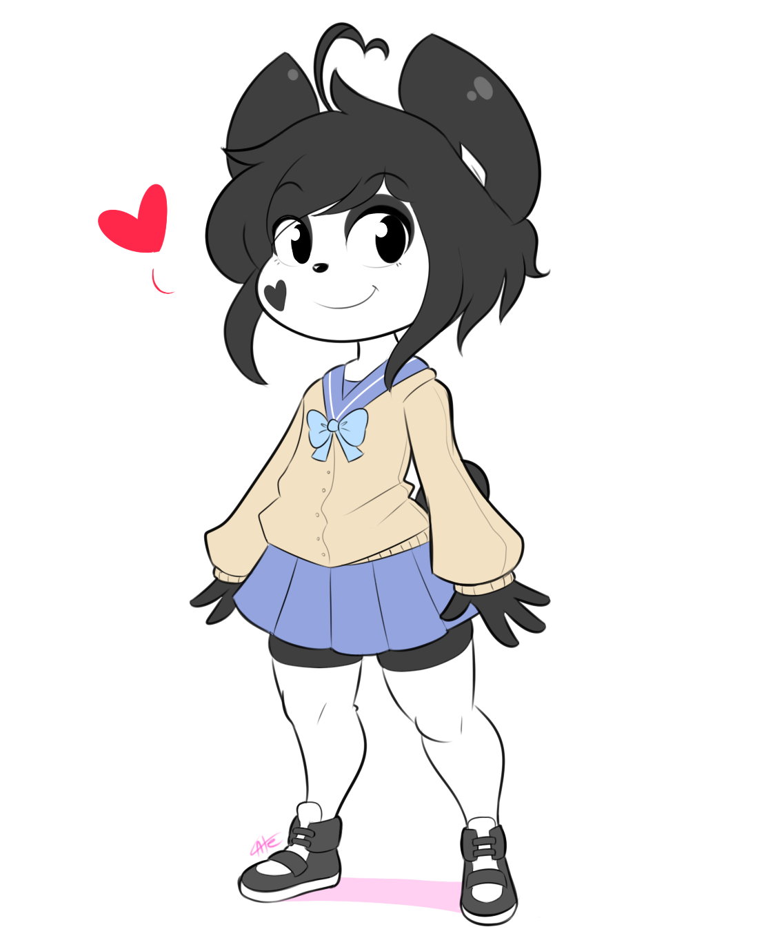 theycallhimcake:  I drew a smol panda doodle for Ken.I didn’t know what her shoes