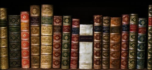 michaelmoonsbookshop:leather bound books from the 19th century and earlierThe Aristophanes volume in