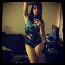 zephyrsuicide:  Batman bodysuit ftw. @suicidegirls