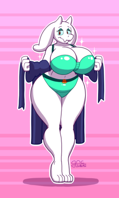 gyneceon: Fan art of Toriel from “Undertale”. In fact yet another sketch that gathered dust for months until I inked and painted it.
