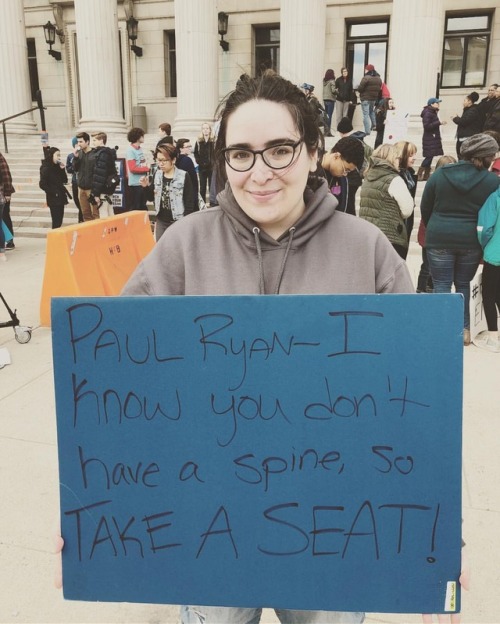 My sign had two sides. ‍♀️#TakeBackTheHouse #MarchForOurLives #PaulRyan #TakingTheGavel #VOTEVOTE A 