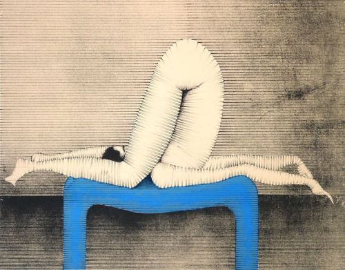 Paul Wunderlich (German, 1927-2010, b. Eberswalde, Germany) - Position A, 1967  Color Lithograph