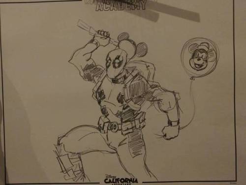 Drawing steamboat Minnie Mouse from this last weekend at California Adventure Animation Academy. I m