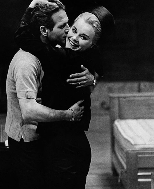 Elke Sommer e Paul NewmanSul setIntrigo a Stoccolma 1963