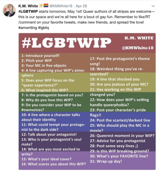 lgbtqiahistoricalromance:Found this on Twitter, and thought some of you aspiring or current writers 