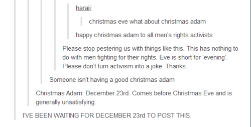 audreysl0ve:Merry Christmas Adam to everyone on Tumblr!