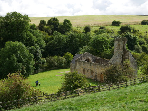 Wharram Percy deserted Medieval village in Yorkshire, 4.9.16. This village was occupied until as lat