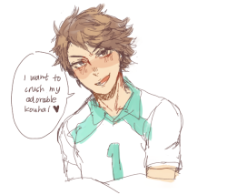 kageyamatobiokun:actual words spoken by actual oikawa tooru why does he look so ikemen in the first picture ugh