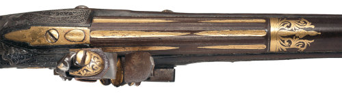 Gold and silver inlaid European flintlock pistol made for Eastern trade.Estimated Value: $2,500 -$4,