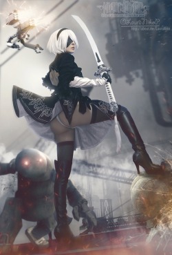 miyukikurame: NieR: AutomataMe as 2B.FB: