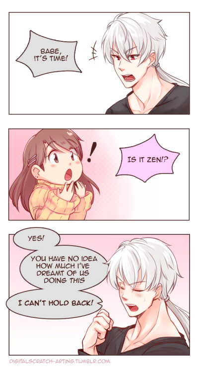 Reposts on Instagram are allowed as long as you tag me!Honestly, Zen’s probably thinking this:Zen’s 