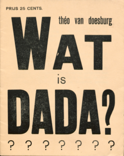 Archives-Dada:  Theo Van Doedburg, Wat Is Dada?, The Hague, De Stijl, 1923, Cover. 