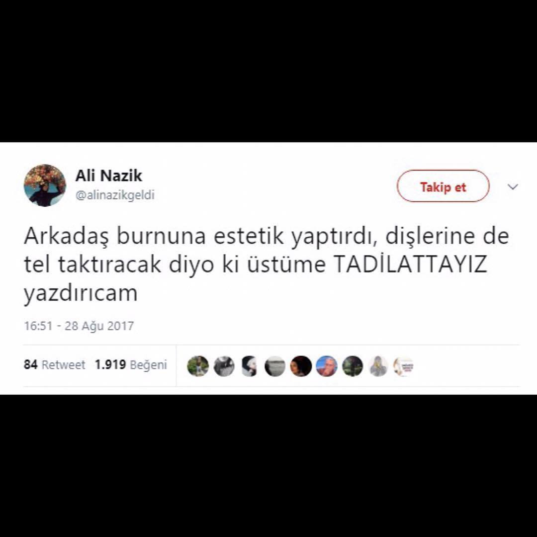 Arkadaş burnuna estetik...