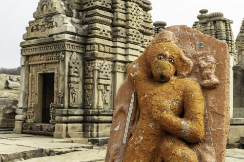 Hanuman, Bateshwar group of temples, Madhya Pradesh, photos by Kevin Standage, more at https://kevin