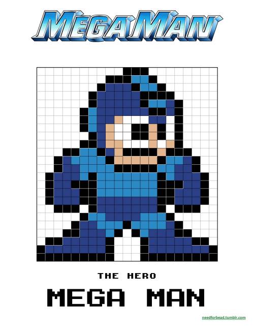 Mega Man:  Mega ManMega Man and all related characters are owned by Capcom.For more perler bead