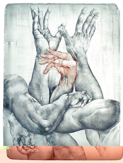 Oldrich Kulhanek &lsquo;Unsuccessful Dialogue&rsquo;, 1994, lithography 'More and More&r