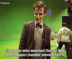 skinnyscottish:  Matt Smith saying goodbye to Doctor Who (x) 