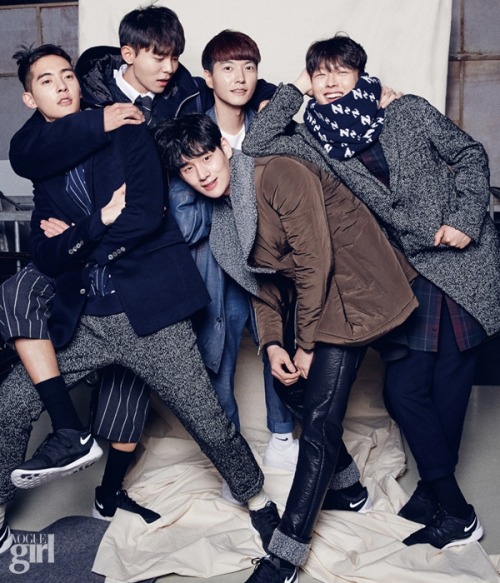 fagggotries:  Cho Minho, Joo Woojae, Kim Kibum, Jang Kiyong, Kim Haksoo, Lee Sein, Park Hyungseop, and Byun Wooseok for Vogue Girl, May 2015