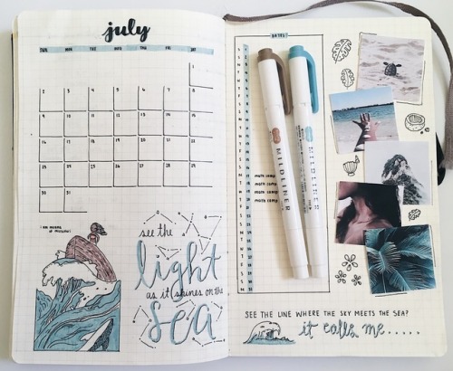 kuroristudies: The full version of my Moana spread for July! I’m so happy with how it turned o