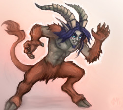 tevruden:  littleliongod: Tev the satyr! You can tell he’s about do do something terrible because of that grin. 