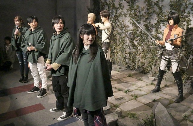 fuku-shuu:   Isayama Hajime, Kaji Yuuki (Eren), Ishikawa Yui (Mikasa), and Inoue