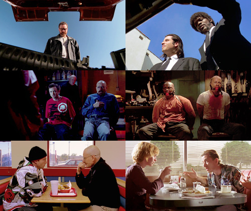 repllicunt:  Visual Parallels: Breaking Bad &amp; Pulp Fiction (x) 