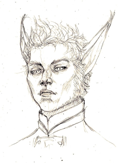 My second oc from Pillars of Eternity - Hearth Orlan Finor :D I’m a lazy ass, so there’s only sketch