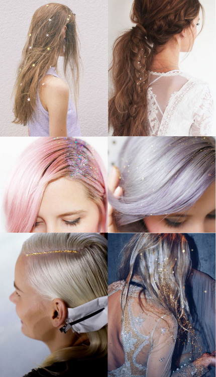 DIY Glitter Party Hair Roundup from Cocorosa.Excellent roundup by Cocorosa for New Year’s Eve glitte