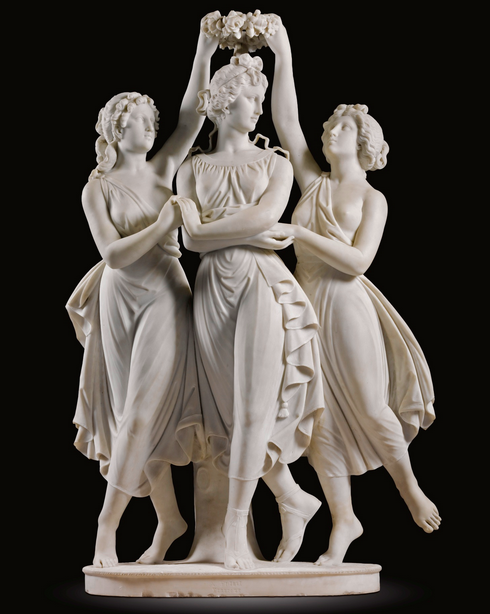 via-appia:The Graces Crowning Venus, late 19th century Antonio...