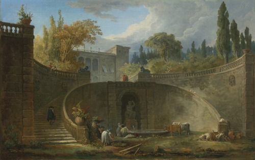 laclefdescoeurs: Villa Farnese with Gardens at Caprarola, Hubert Robert